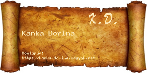 Kanka Dorina névjegykártya